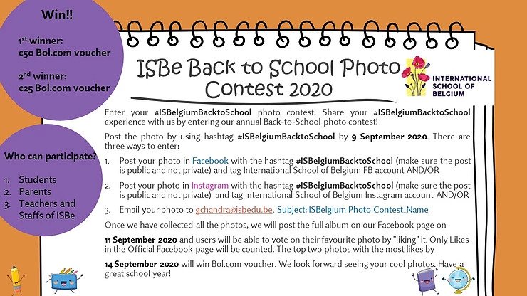 ISBe Back to School Photo Contest 2020